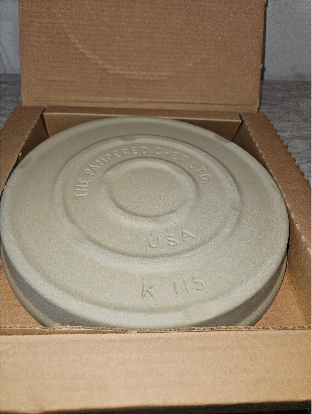 The Pampered Chef Deep Dish Baker K115 USA Ceramic Baking Dish